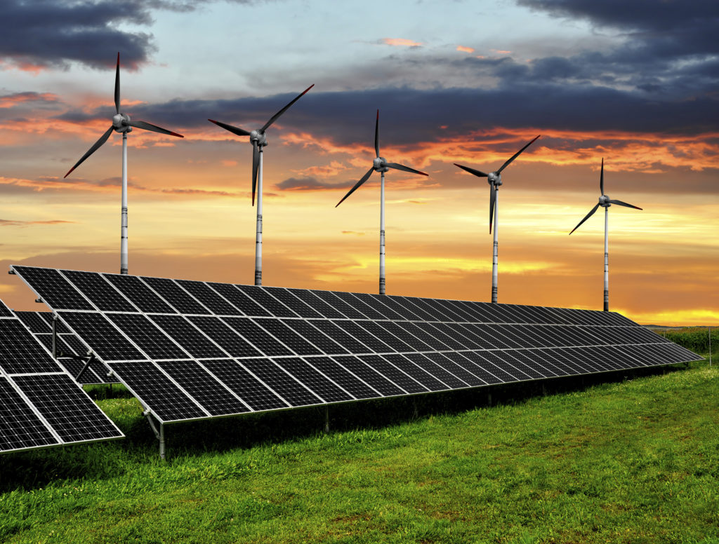 Solar Panels With Wind Turbine Sun Solar Panels With Wind Turbine Sun
